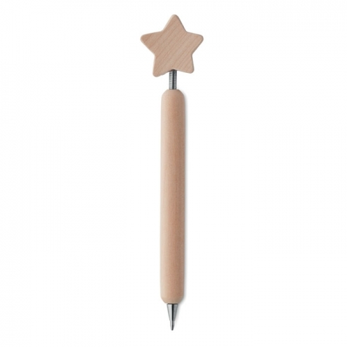 Długopis drewniany z gwiazdą