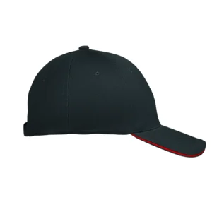 BUFFALO SIX PANEL CAP Czarny/Czerwony - MO1464-83 - obrazek 3
