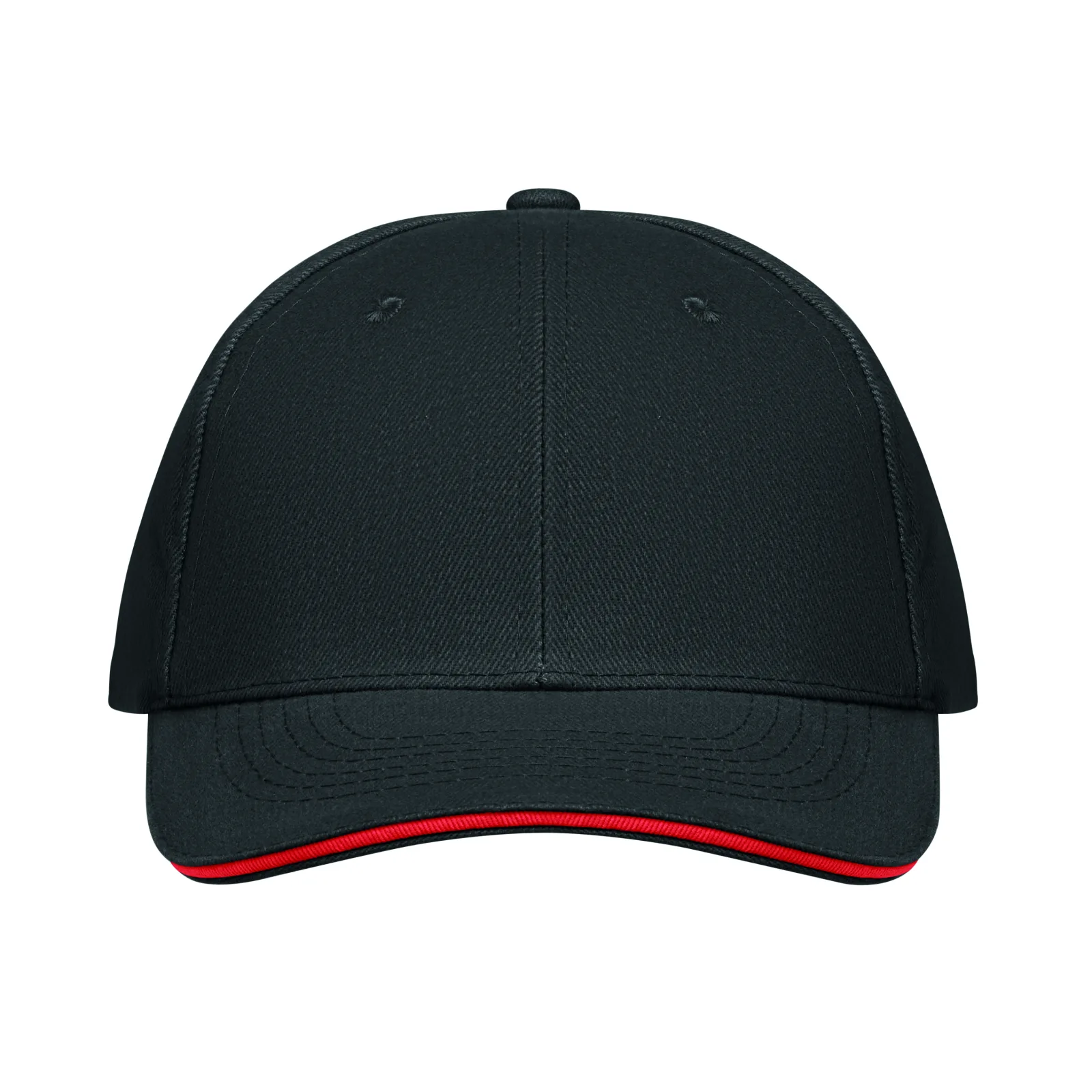 BUFFALO SIX PANEL CAP Czarny/Czerwony - MO1464-83 - obrazek 4