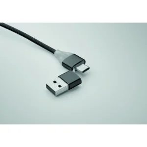 Kabel ładujący 4 w 1 typu C Czarny - MO2141-03 - obrazek 5