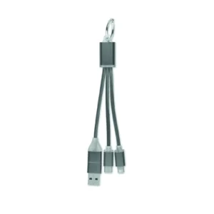 Kabel ładujący 4 w 1 typu C Tytanowy - MO2141-18 - obrazek 4