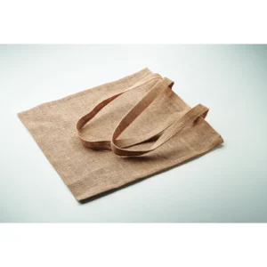 Jutowa torba z uchwytami Bezowy - MO2209-13 - obrazek 5