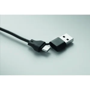 Brelok z kablem 4 w 1 60W Czarny - MO2451-03 - obrazek 7