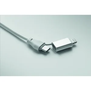 Brelok z kablem 4 w 1 60W Bialy - MO2451-06 - obrazek 7