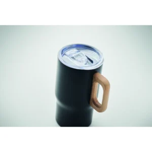 Kubek z podwójną ścianką 350 ml Czarny - MO2499-03 - obrazek 5