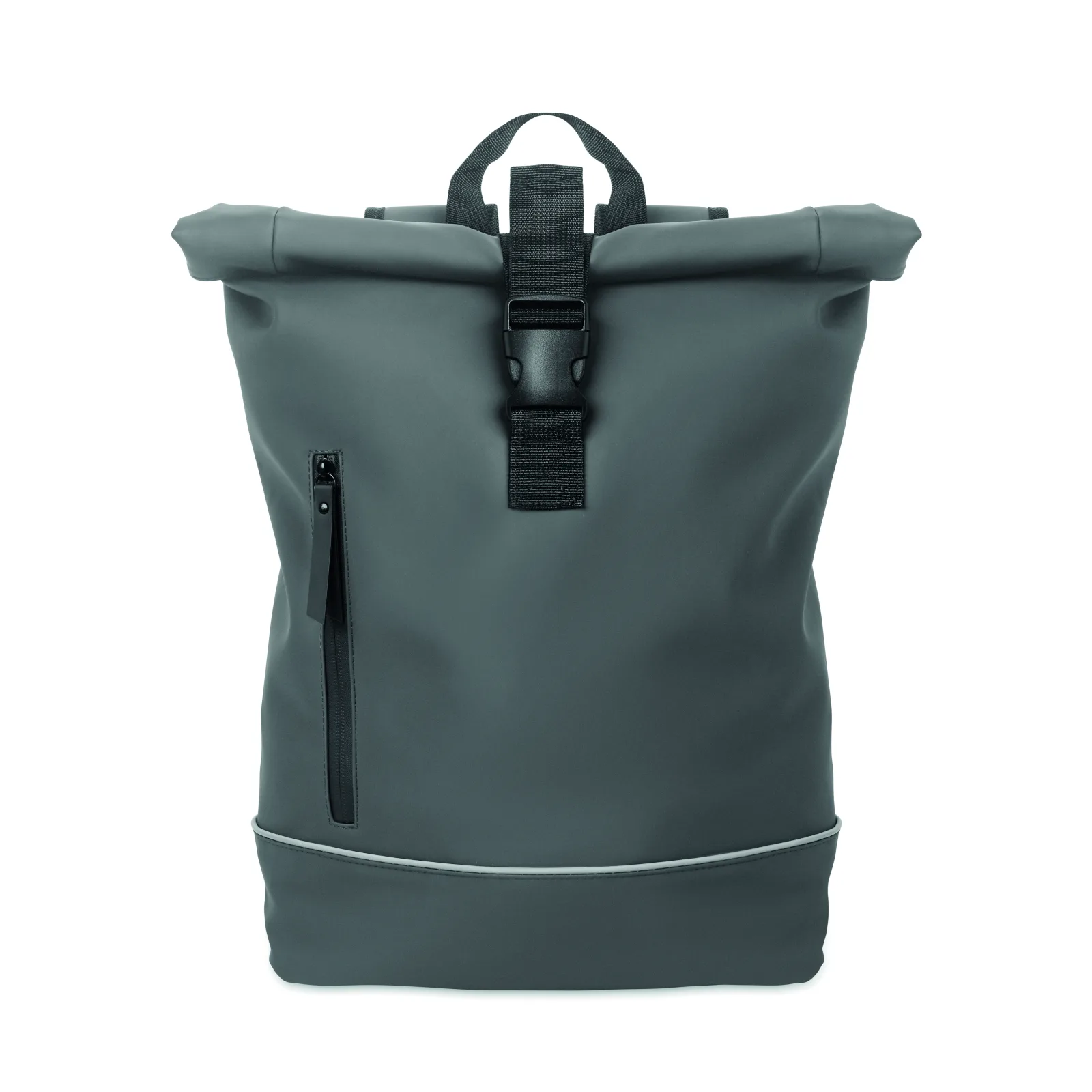 Plecak na laptopa 15" rolltop P Kamienny Szary - MO2581-15 - obrazek 4