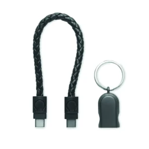 Brelok z kablem USB-C Czarny - MO2647-03 - obrazek 3