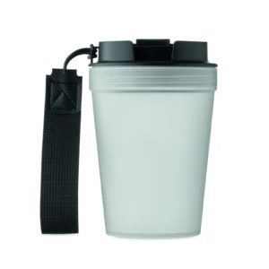 Kubek jednościenny 300 ml Przezroczysty Bialy - MO2670-26 - obrazek 5