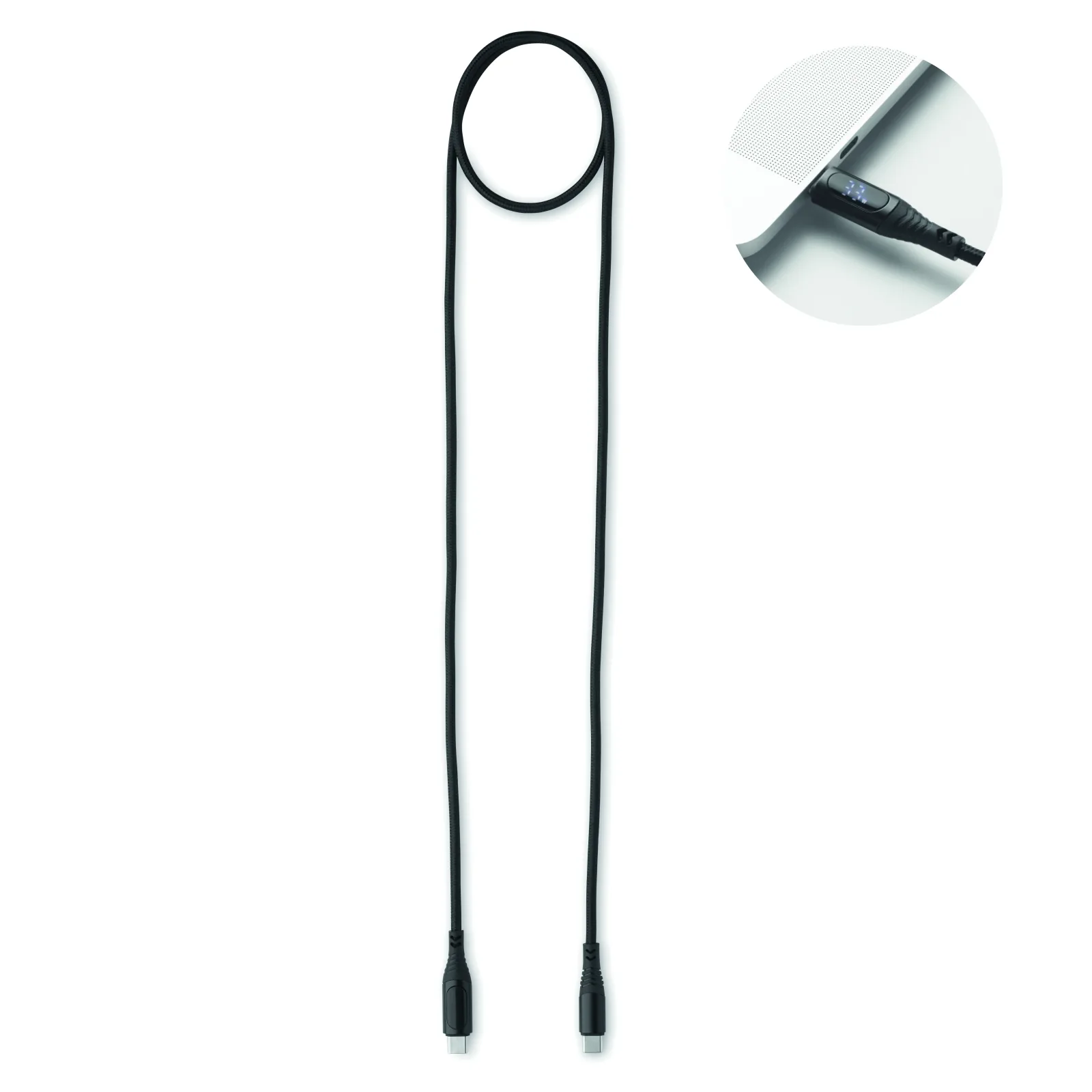 Kabel ładujący typ C, moc 100W Czarny - MO2676-03