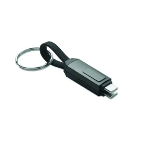 Brelok z kablem 60W Czarny - MO2682-03 - obrazek 3