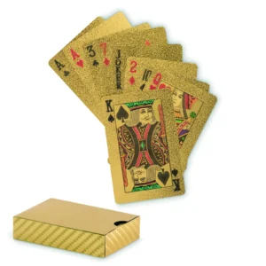 Wodoodporne karty do gry Matowy Zloty - MO2699-98