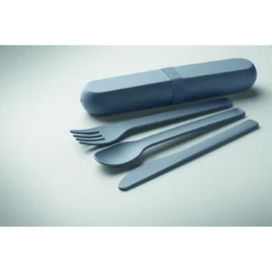 Zestaw sztućców w etui z PLA Petrol - MO2743-20 - obrazek 3