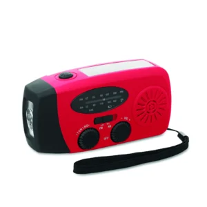Przenośne radio z latarką LED  MO2746- Czerwony - MO2746-05