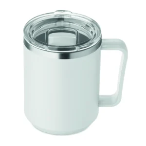 Kubek z 2 ściankami 400 ml Bialy - MO2900-06 - obrazek 2