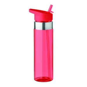 Butelka z tritanu 650ml Przezroczysty Czerwony - MO9227-25