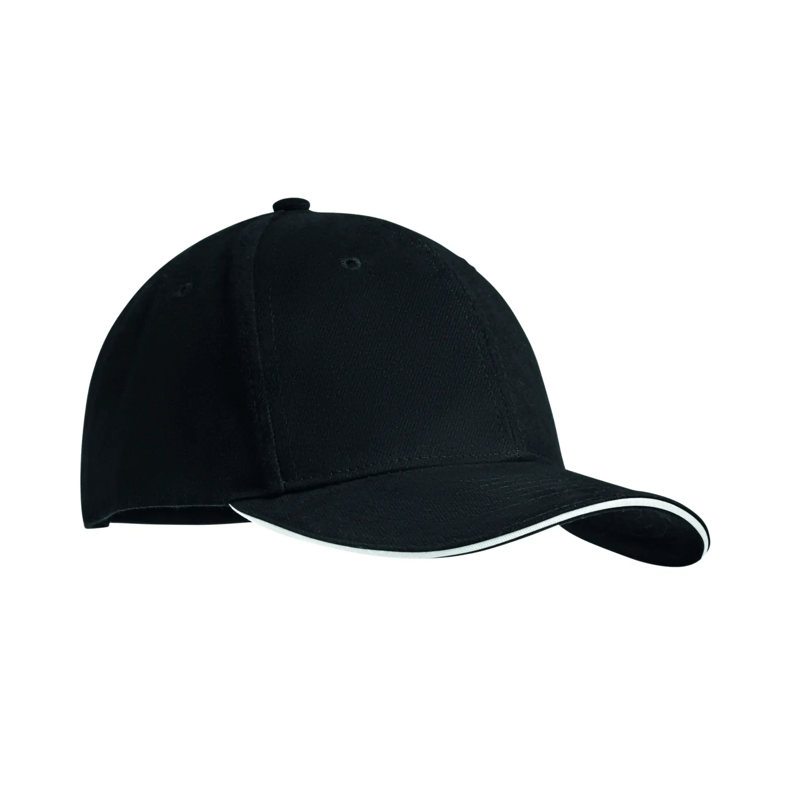 6-panel czapka z daszkiem 270 Bialy/Czarny - MO9643-33