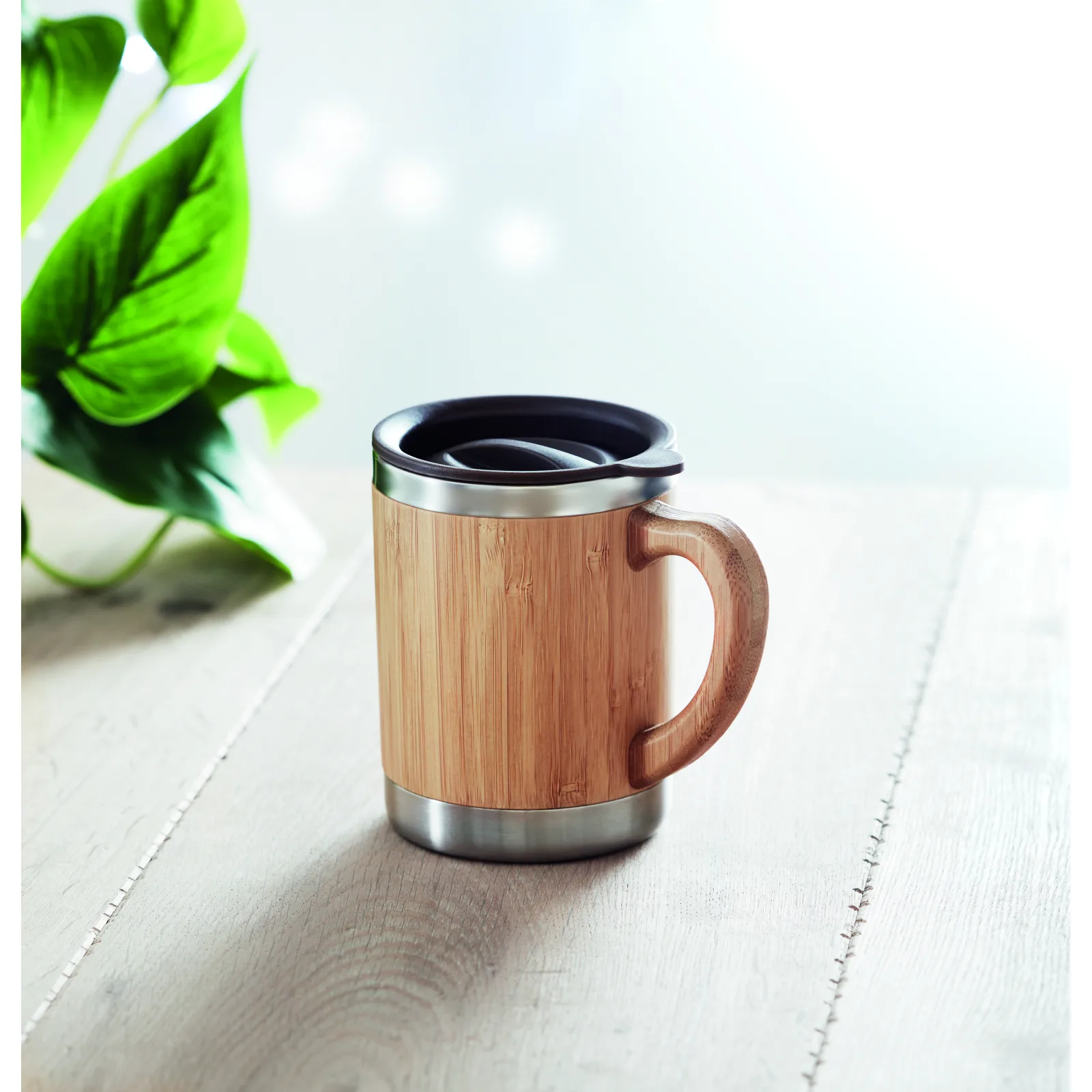 Kubek stali nierdzewnej 300ml Drewna - MO9689-40 - obrazek 5