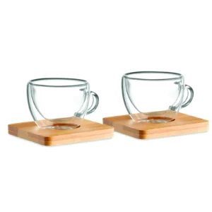Zestaw 2 szklanek do espresso Przezroczysty - MO9709-22