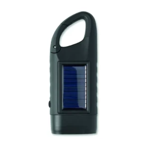 Latarka solarna z korbą dynamo Czarny - MO3149-03 - obrazek 4
