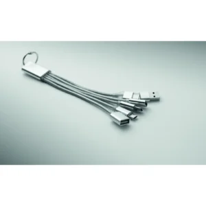 Brelok 5w1 kabel ładujący Srebrny - MO3150-14 - obrazek 4