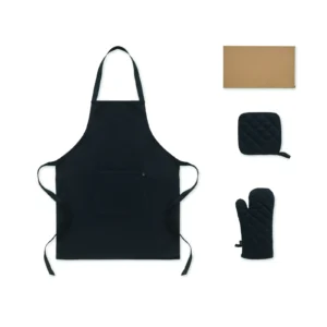 Zestaw kuchenny z recyklingu Czarny - MO3171-03
