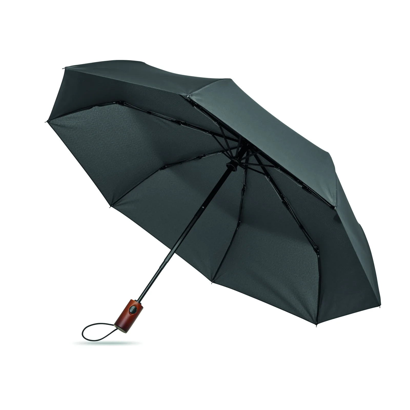 21" parasol automatyczny z drewnia Kamienny Szary - MO3219-15