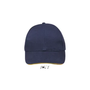 BUFFALO SIX PANEL CAP French Navy/Neon Orange - MO1464-92