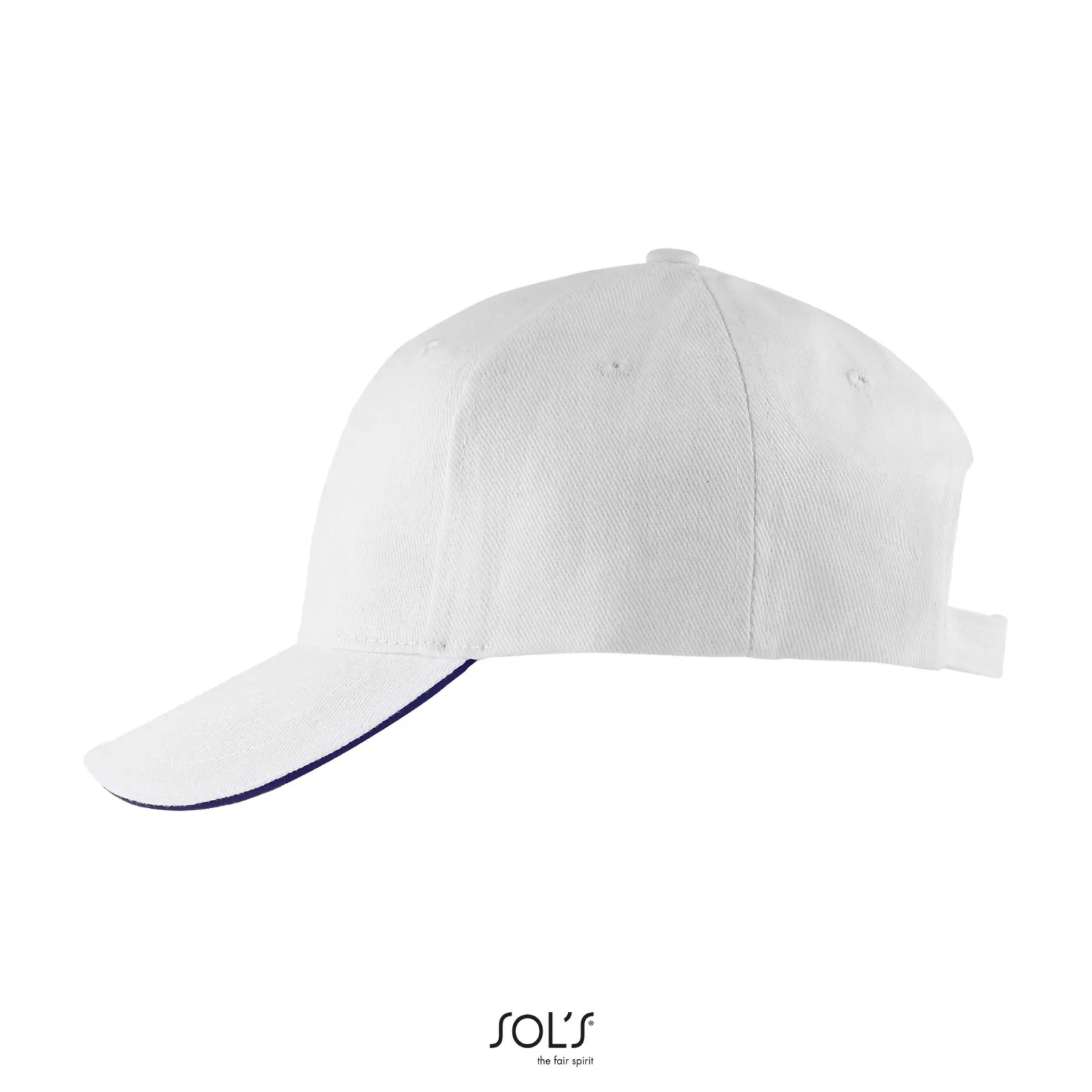 BUFFALO SIX PANEL CAP White/French Navy - MO1464-00 - obrazek 2